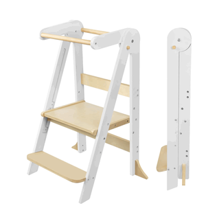 Montessori có thể gập lại Toddler Gỗ Đứng tháp trẻ em nhà bếp bằng gỗ bước Phân Helper - Product Image 1