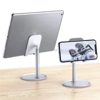 מתכוונן טלפון נייד מחזיק טלפון סלולרי Stand ABS + אלומיניום נייד Stand עבור iPad מחזיק טלפון נייד בעל