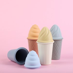 Juego de Juguetes Educativos de Playa y Arena de Silicona de Grado Alimenticio, Apilables, Libres de BPA, con Forma de Helado, Venta al por Mayor, Colores Variados - Product Image 4