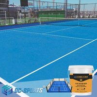 Revêtement de sol élastique en acrylique pour terrains de tennis, surface sportive professionnelle résistante aux UV, système de terrain extérieur