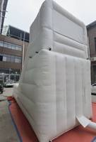 Château gonflable commercial PVC blanc et rose pour mariage et fête, avec toboggan, garantie 3 ans