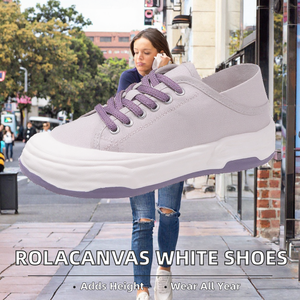 Zapatos de Lona Casuales para Mujer RolaCanvas, Primavera, Otoño, Verano 2024, con Plataforma para Aumentar la Estatura, Blancos - Product Image 2