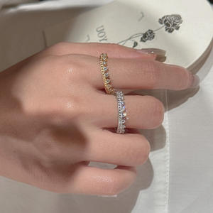 S925 Pure Silver Diamond <b>Ring</b> Vintage Design with Luxurious Zircon Simple yet Fashionable <b>Adjustable</b> <b>Ring</b> - Product Image 2