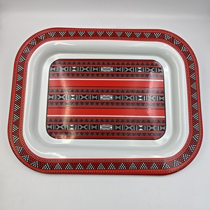 Plateau rectangulaire en émail de plusieurs tailles pour servir et décorer, plat de service en émail, assiettes de <span class=keywords><strong>cuisine</strong></span> durables - Product Image 4