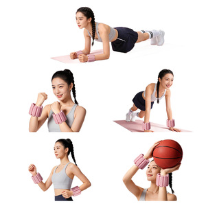 สายรัดข้อมือแบบปรับน้ำหนักได้ 5.5 ซม. สายรัดซิลิโคนสำหรับออกกำลังกายสำหรับการฝึกยกน้ำหนักพร้อมแกนเหล็กและดีไซน์กันเหงื่อ - Product Image 2