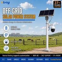 Système de caméra de sécurité PTZ à énergie solaire, kit CCTV hors réseau avec batterie, vision nocturne pour la surveillance à distance des ranchs et des fermes