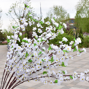Rama de Flor de Durazno Artificial para Decoración del Hogar, Flor Artificial de Plástico, Planta de Jardín, Flor de Durazno Artificial para Bodas - Product Image 5