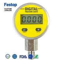 Festop Digital Pressure Gauge 0-1.6MPa Shock Resistant Digital Manometer for Water Oil Gas Hydraulic Vacuum Pressure Measurement