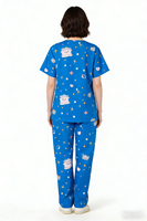 Tenues médicales respirantes en coton à imprimé dessin animé personnalisé, directement de l'usine, pour femmes, ensemble infirmier à col en V et manches courtes