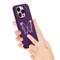 Coque de téléphone en silicone antichoc avec logo gravé et chargement magnétique sans fil pour iPhone 15 16 17 18 Pro Max