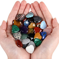 Accessoires de bijoux à bricoler soi-même faits à la main Améthyste polie en forme de coeur populaire Pierre naturelle en vrac Autre artisanat en cristal