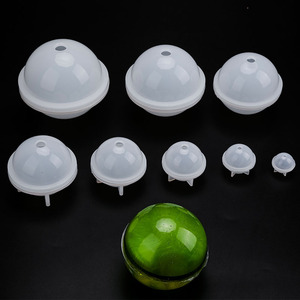 Moule en silicone pour boule en résine, pour la fabrication artisanale DIY, forme ronde blanche, plusieurs tailles - Product Image 2