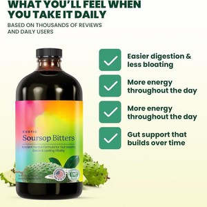 En gros : Gouttes de feuilles de corossol amères, formule herboriste ancienne, à base de fruit épineux, pour la santé intestinale - Product Image 4