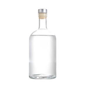 Bouteilles à liqueur en verre transparent 375 ml avec bouchon en liège, base lourde, impression de logo personnalisée pour la vodka, le whisky, le <span class=keywords><strong>gin</strong></span>, le rhum - Product Image 3