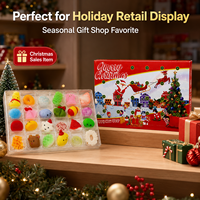 Calendrier de l'Avent de Noël 24 Jours : Ensemble de Jouets Squishy Souples en TPR, Jouets Sensoriels à Presser, Surprise de Fêtes, Cadeau en Gros