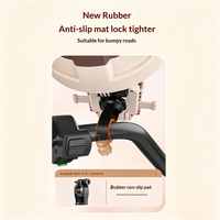 Support de téléphone compact et léger en ABS pour guidon, installation sans outil, mini pare-soleil pour casque, compatible