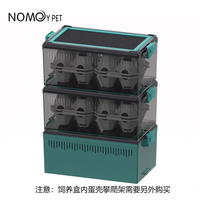 Boîte d'élevage multi-niveaux empilable pour reptiles avec ventilation, habitat en plastique anti-évasion pour geckos, lézards et nourrissons vivants