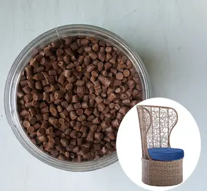 聚丙烯咖啡棕色塑料母粒，用于人造藤制家庭花园椅