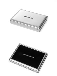 Özel Logo gümüş dikdörtgen köprü kart kutusu Metal düz tasarım Poker kartları yönetici promosyon hediye için oyun kartı kutu - Product Image 6