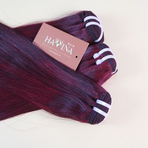 Lots de cheveux humains vietnamiens en gros, couleur vin rouge, lisses, double trame, cheveux durables pour le marché africain - Product Image 3