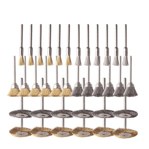 Copper <b>Wire</b> <b>Brush</b> Set 36 Pc Metal Rust Removal Discs With Handle Steel <b>Wire</b> Wheel Rod Flat Type Polishing Tools For Die Grinder - Product Image 1