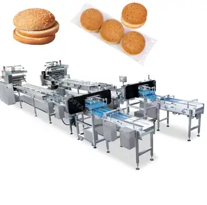 Bostar alto nivel de seguridad automático hamburguesa desayuno una hamburguesa almohada máquina de embalaje