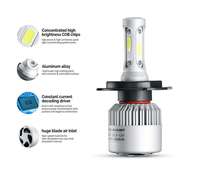 LELANPU D2S H15 Ampoules de phares LED Bi-LED COB Projecteur 9006 pour feux de brouillard de voiture universels
