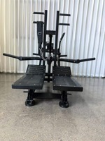 Machine à Squats à Courroie à Charge de Plaques avec Plateforme Réglable Zéro Pression sur le Dos, Usage Commercial Robuste pour Entraînement de la Partie Inférieure du Corps en Salle de Sport