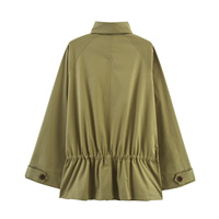 Manteau parka d'automne personnalisé pour femmes veste verte militaire avec grandes poches coupe ample fabricant OEM vente en gros directe de l'usine vestes