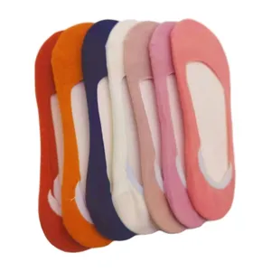 Chaussettes antidérapantes à la cheville colorées invisibles personnalisées pour femmes chaussettes plates couvre-pieds