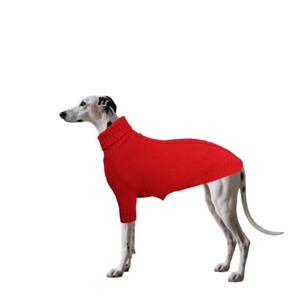Winter New Red Acrylic <strong>Dog</strong> Sweater For Medium/Large <strong>Dogs</strong> Comfortable Warm Ribbed <strong>Knit</strong> Pet Apparel - Product Image 5