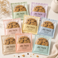 Emballage personnalisé pour biscuits, sachet individuel pour biscuits, emballage en plastique mat thermoscellable avec fenêtre transparente