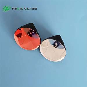 Prisme d'angle FELIX en verre BK7, diamètre 25,4 mm, hauteur 19 mm, revêtement cuivre + peinture noire, précision 5/8 po, pour levés topographiques - Product Image 3