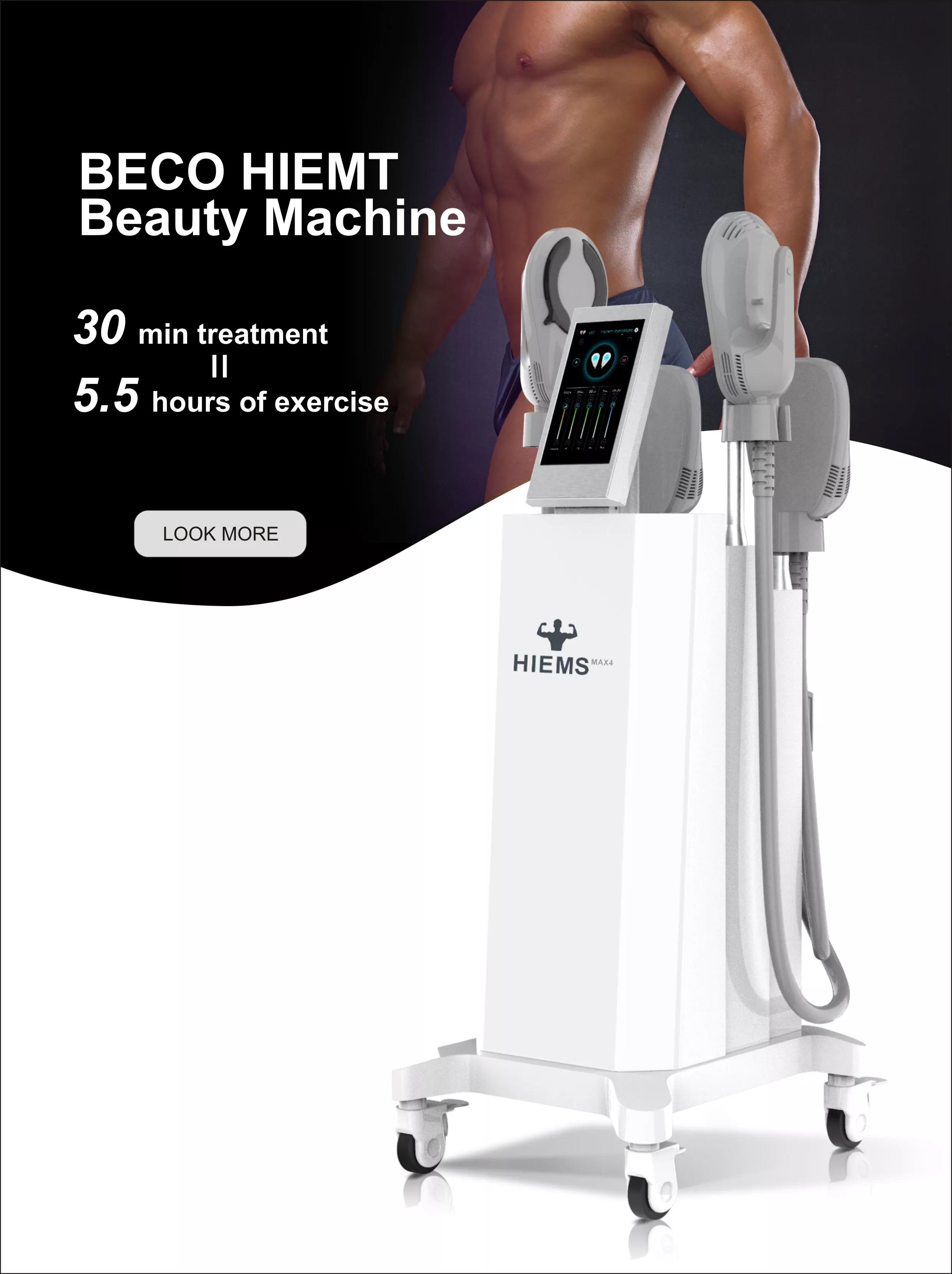 Portable Electromagnetic EMS EMShape Body Slimming Machine Fat Removal Build Muscle