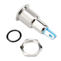 Luz indicadora de Metal de 10mm, lámparas indicadoras LED amarillas impermeables, luces de tablero precableadas para barco de coche