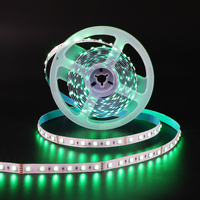 4 En 1 5M RGB SMD 5050 cinta tiras LED inteligentes luces TV retroiluminación Azul 12MM PCB 60leds 14W luces de rayas LED blancas cálidas
