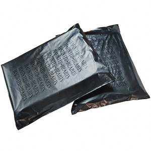 Luxury Custom Logo UV Printing Waterproof Moisture-Resistant Biodegradable Matte Black Mailer <b>Bag</b> with Free Sample - Product Image 2