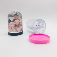 Nouveauté 2026 : Cadres photo liquides DIY en plastique/acrylique, modèles personnalisés, forme ronde, boule d'eau, flocon de neige, aluminium