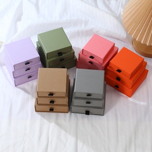 Jewelry <b>Black</b> Carton Custom Paper <b>Boxes</b> Elegant <b>Black</b> Kraft Paper Jewelry <b>Gift</b> Box with Sponge Suitable for Necklaces - Product Image 4