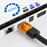 Boîte d'emballage OEM de différentes couleurs pour câble 8K, prise en charge 6 entrées 1 sortie pour Switch 3D 60HZ haute résolution 2.1 PVC projecteur