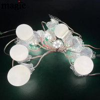 Ampoules LED étanches IP66, 6 SMD5050, blanc chaud, avec couvercle de 50mm, 20 pièces/chaîne, DC12V D40, pour éclairage paysager