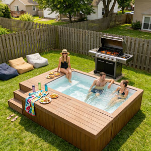 Piscina de Hidromasaje Acrílica para Patio Trasero de Villa, Directo de Fábrica, con Función de Masaje, Piscina Elevada - Product Image 1