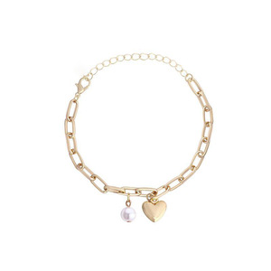 Pulsera perla versátil mujer diseño estilo Ins alta gama bangle pareja, joyería moda brazaletes cadena y eslabón - Product Image 5