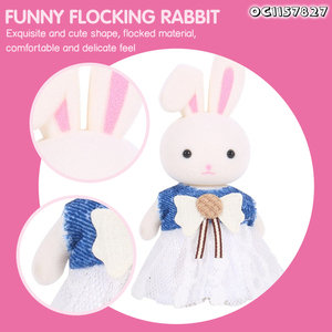 Peluche Personalizzato di Alta Qualità a Forma di Coniglio per Bambine, Giocattolo Popolare dai <span class=keywords><strong>3</strong></span> ai 4 <span class=keywords><strong>Anni</strong></span> con Accessori - Product Image 3