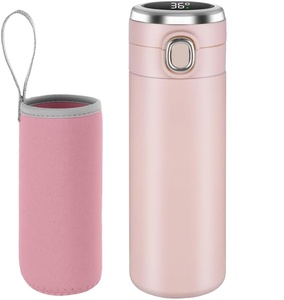 Gobelet isotherme intelligent à double paroi en acier inoxydable avec affichage numérique de la température et couvercle à ouverture rapide pour boire directement - Product Image 6