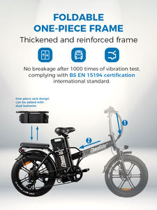 Chamrider DTS425 UE Envío Gratuito <span class=keywords><strong>Bicicleta</strong></span> Eléctrica Portátil <span class=keywords><strong>de</strong></span> 20 Pulgadas <span class=keywords><strong>con</strong></span> Neumáticos Anchos, 180 Km <span class=keywords><strong>de</strong></span> Autonomía, Bici Eléctrica 48V 32AH - Product Image 5