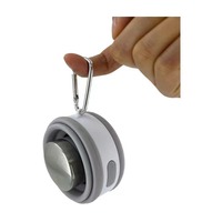 Bouteille d'eau pliable télescopique en silicone écologique pour sports de plein air avec logo, à boire directement et mousqueton