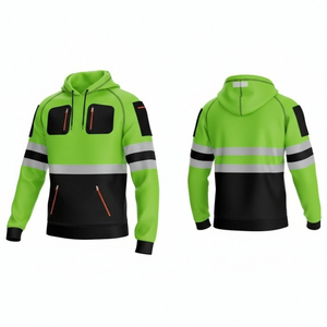 Khả năng hiển thị cao phản quang hoodie LED phản ánh in an toàn quần áo Áo khoác tracksuits khả năng hiển thị cao Hoodies - Product Image 4