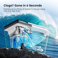 WC intelligent avec siège chauffant et désodorisation automatique, design moderne, WC intelligent à poser au sol pour chambre à coucher