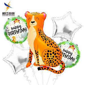 Fil zürafa maymun zebra aslan hayvanlar helyum Mylar folyo balon hediye kiti bebek yaban hayatı Jungle doğum günü partisi dekorasyon için - Product Image 2